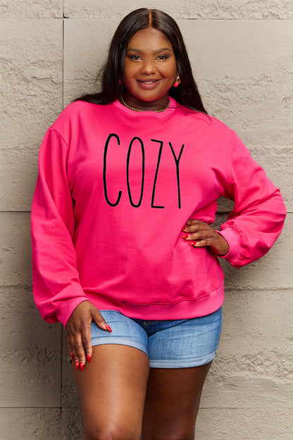 Simply Love Full Size COZY Graphic Sweatshirt - Fashion Finder Hub