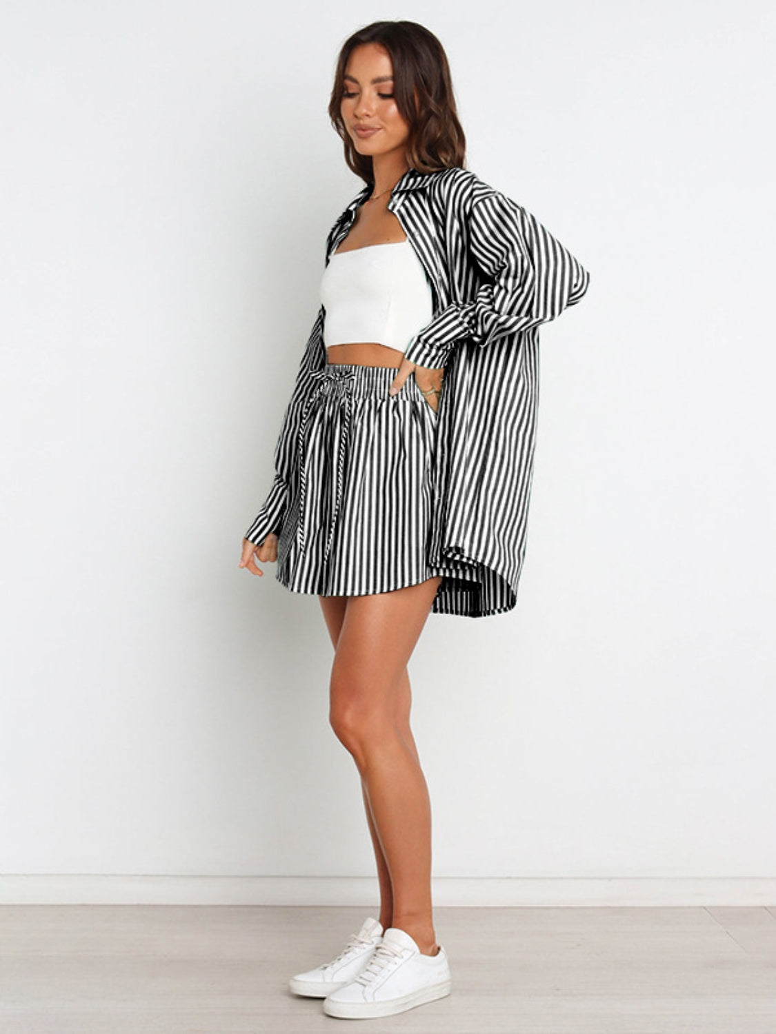 Striped Shorts Set