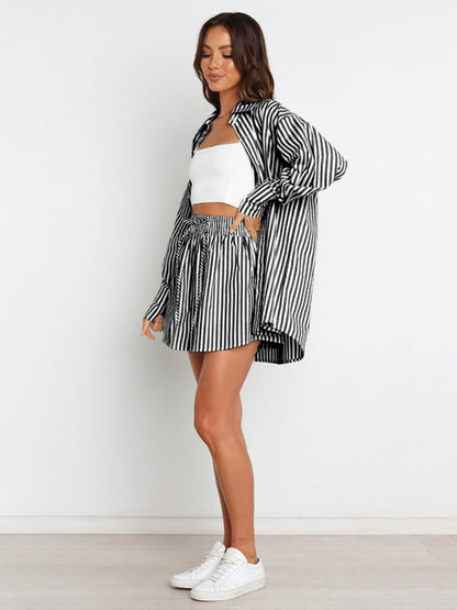 Striped Shorts Set