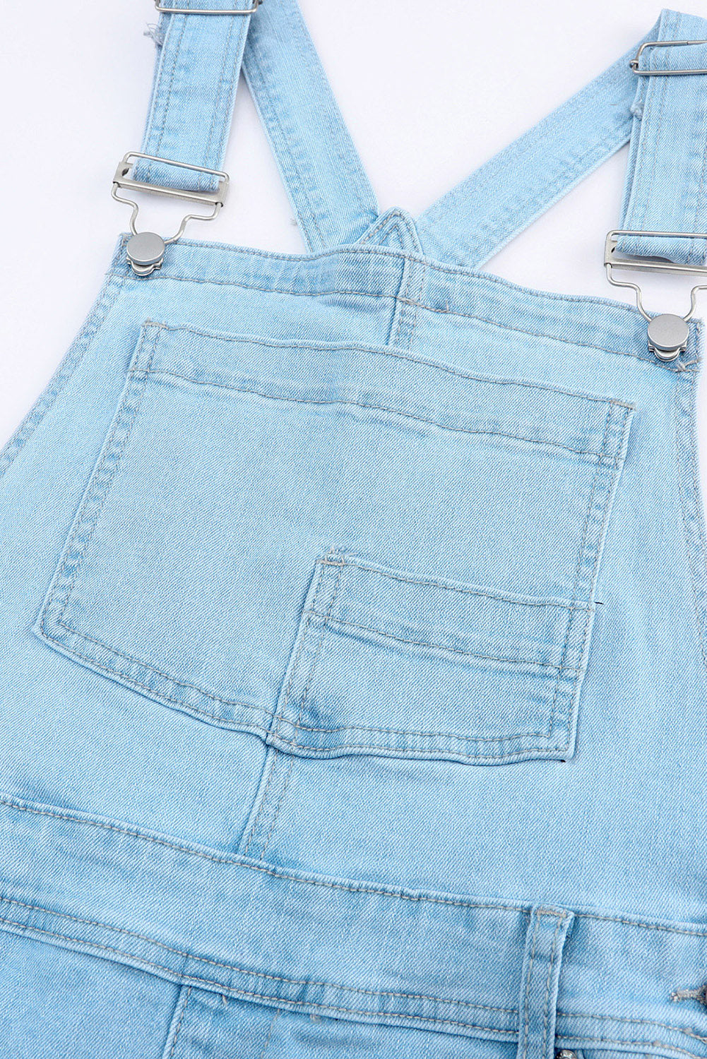 Distressed Denim Overalls with Pockets - Fashion Finder Hub