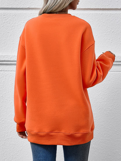 THE HELL I WON'T Round Neck Long Sleeve Sweatshirt - Fashion Finder Hub