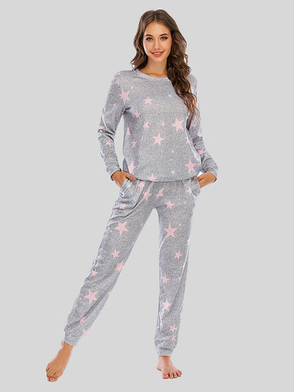 Star Top and Pants Lounge Set - Fashion Finder Hub