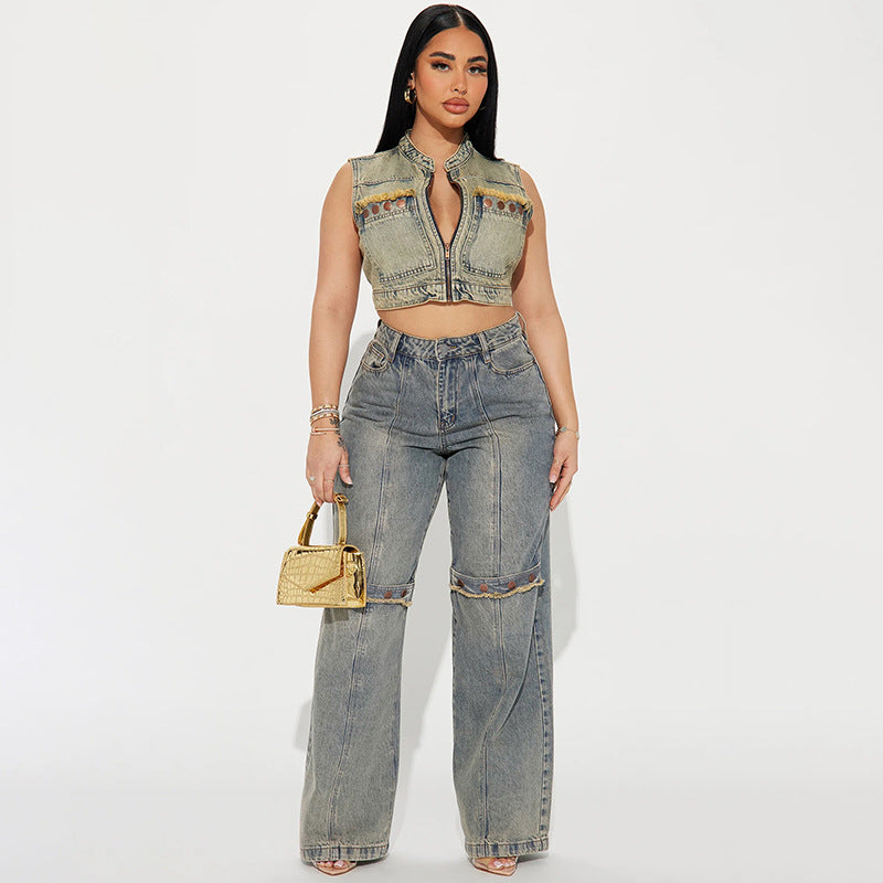 Yolanda Y2k Baggy Wide Leg Slouchy Jeans