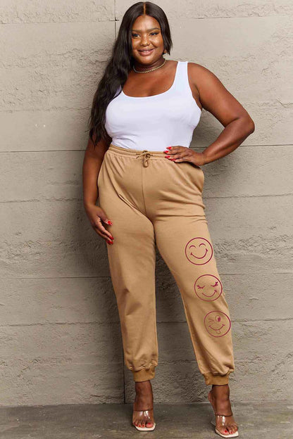 Simply Love Full Size Emoji Graphic Sweatpants - Fashion Finder Hub