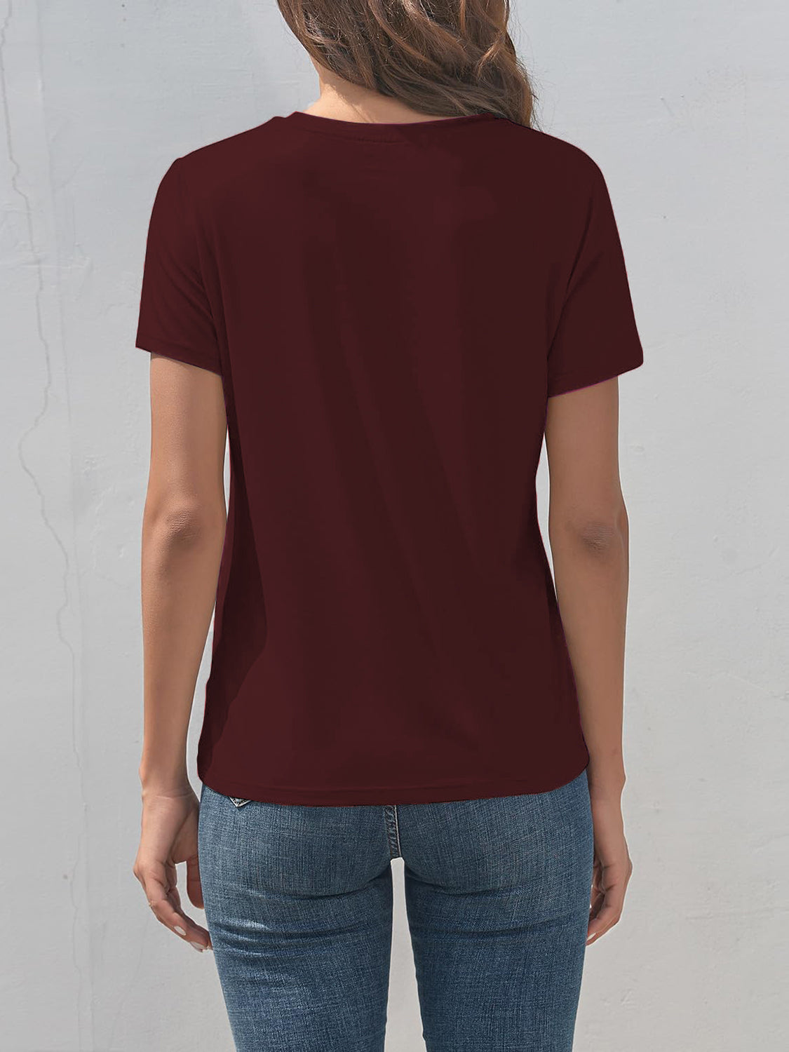 SMILE Round Neck Short Sleeve T-Shirt - Fashion Finder Hub