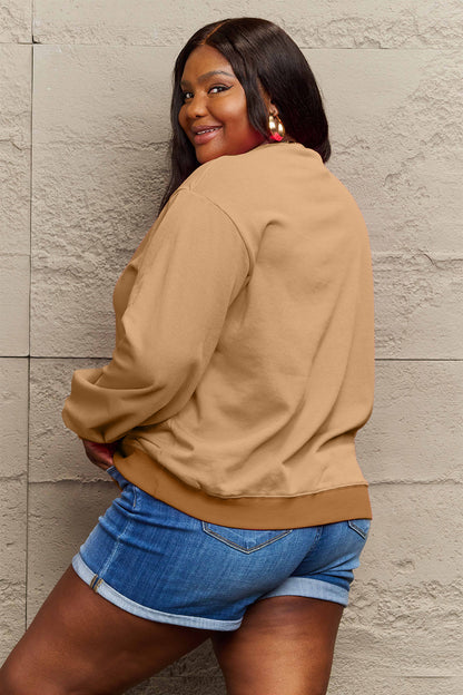 Simply Love Full Size MERRY AND BRIGHT Graphic Sweatshirt - Fashion Finder Hub