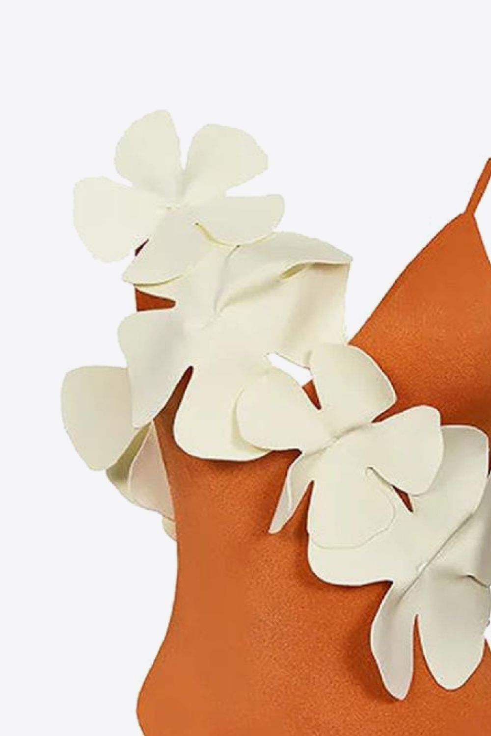 Flower Contrast One-Piece Swimsuit