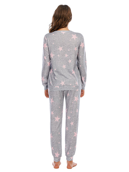 Star Top and Pants Lounge Set - Fashion Finder Hub