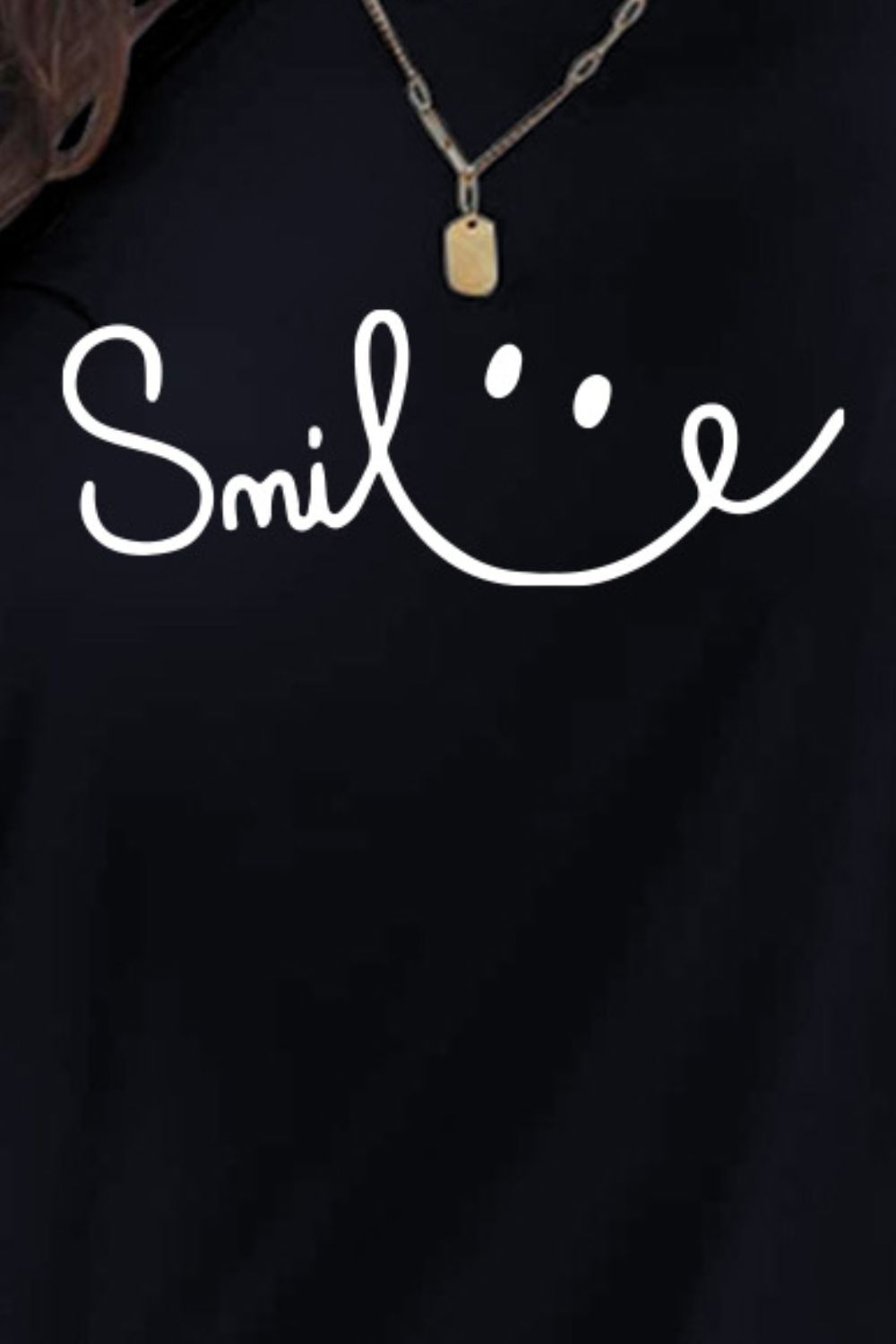 SMILE Round Neck Short Sleeve T-Shirt - Fashion Finder Hub