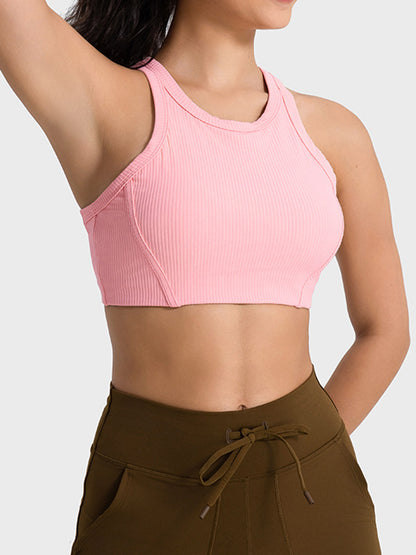 Wide Strap Cropped Sport Tank - Fashion Finder Hub