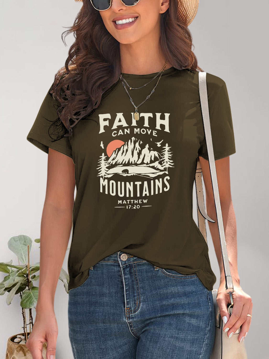 Graphic Round Neck Short Sleeve T-Shirt - Fashion Finder Hub