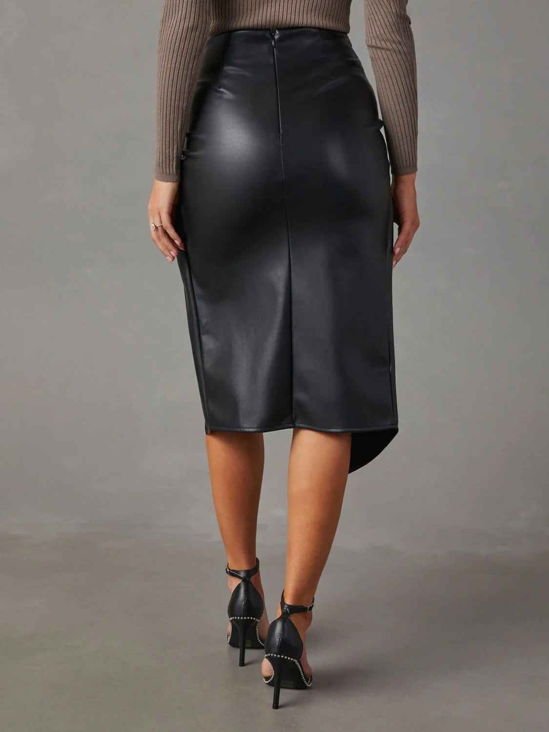 Twist Detail High Waist Skirt - Fashion Finder Hub