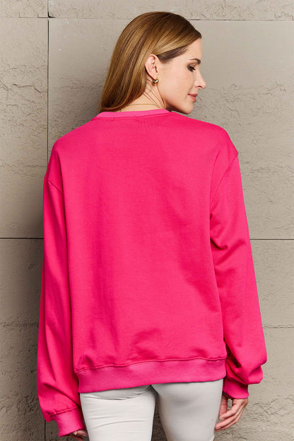 Simply Love Full Size MERRY AND BRIGHT Graphic Sweatshirt - Fashion Finder Hub