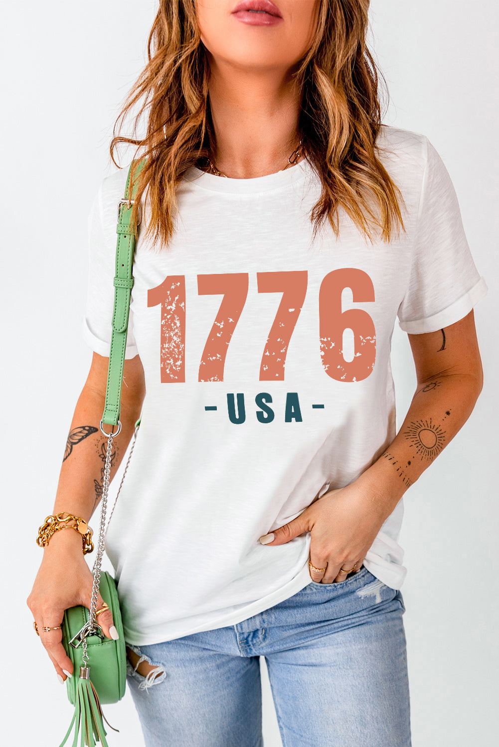 Graphic Round Neck Short Sleeve T-Shirt - Fashion Finder Hub