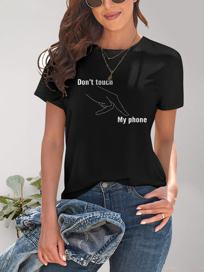 Graphic Round Neck Short Sleeve T-Shirt - Fashion Finder Hub