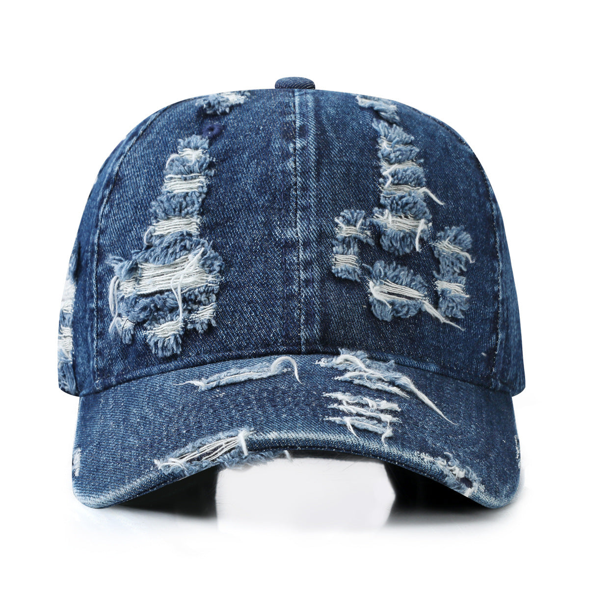 Claudia Denim Ripped Baseball Cap (Hip Hop Cool)