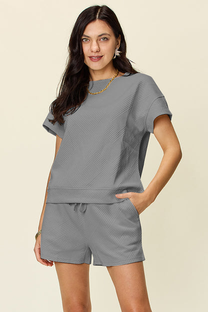 Drawstring Shorts Set