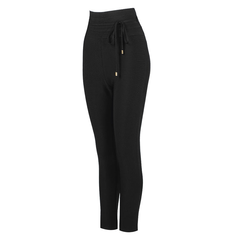 Tasha Elastic High Waist Leggings