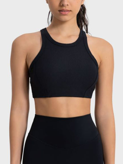 Wide Strap Cropped Sport Tank - Fashion Finder Hub