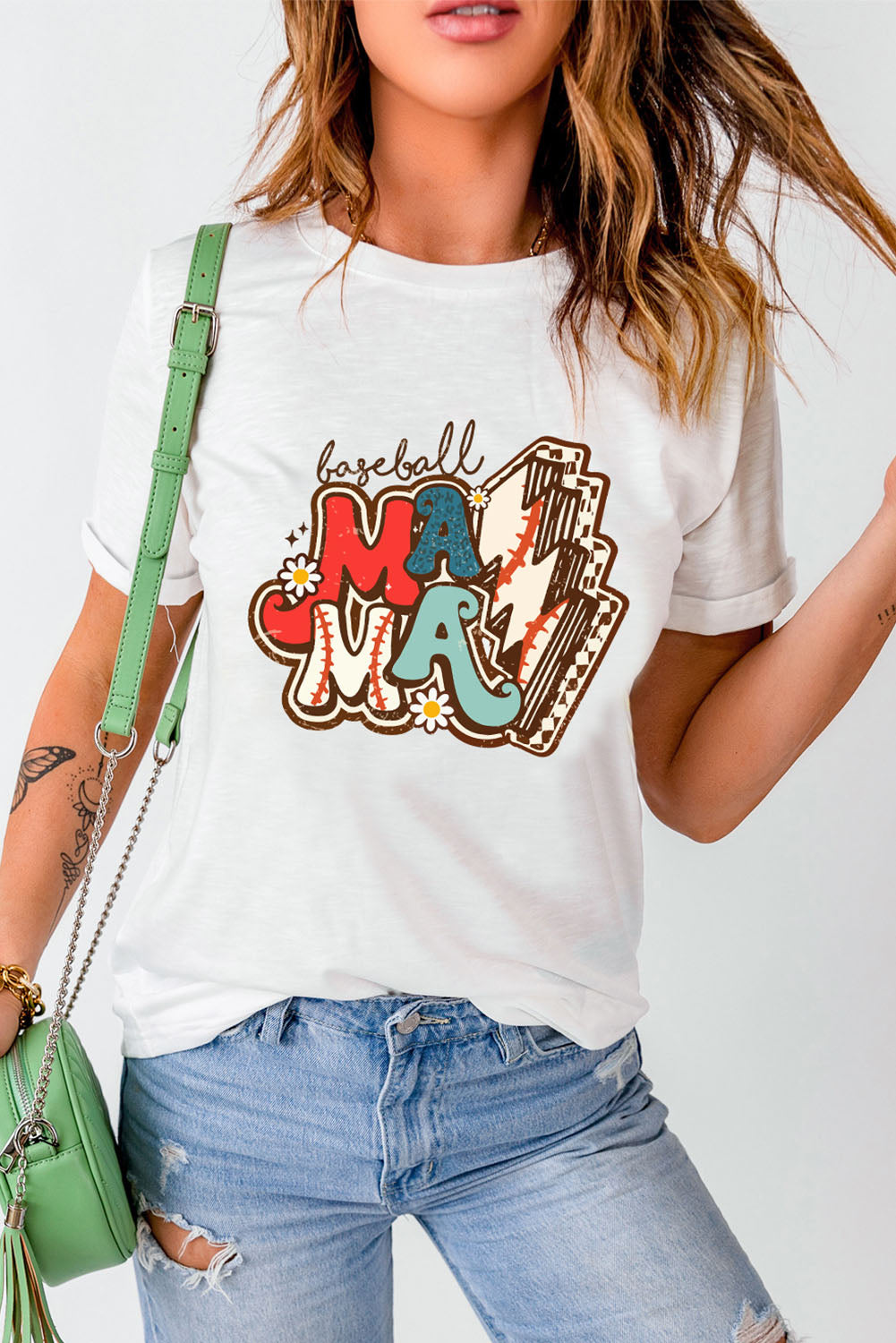 Letter Graphic Round Neck Short Sleeve T-Shirt - Fashion Finder Hub