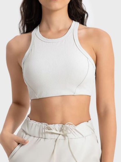 Wide Strap Cropped Sport Tank - Fashion Finder Hub