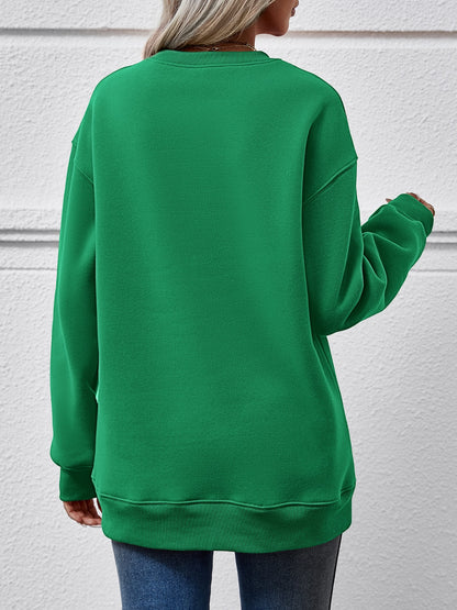 THE HELL I WON'T Round Neck Long Sleeve Sweatshirt - Fashion Finder Hub