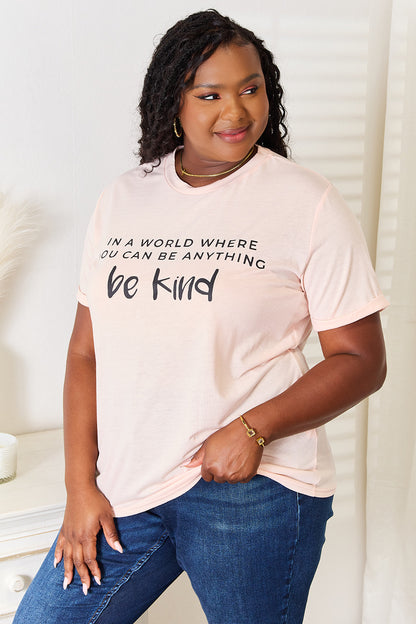 Simply Love Slogan Graphic Cuffed T-Shirt - Fashion Finder Hub