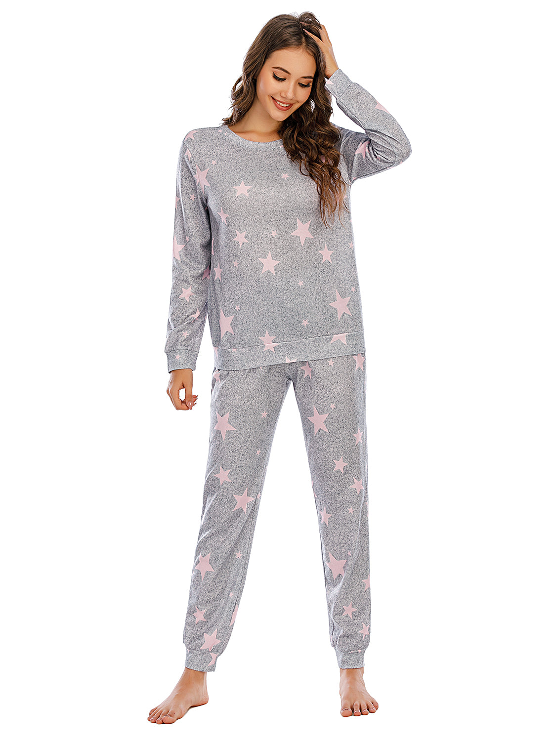 Star Top and Pants Lounge Set - Fashion Finder Hub