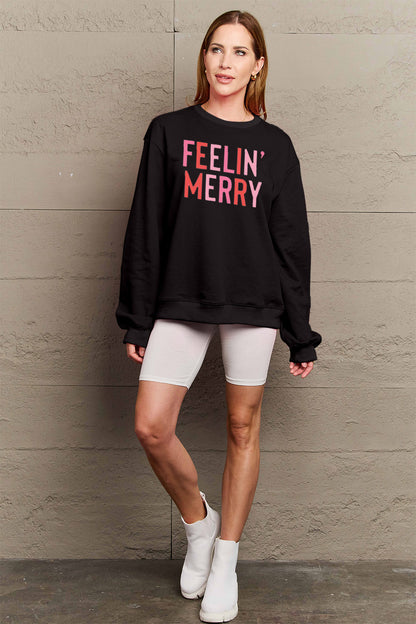 Simply Love Full Size Graphic Round Neck Sweatshirt - Fashion Finder Hub