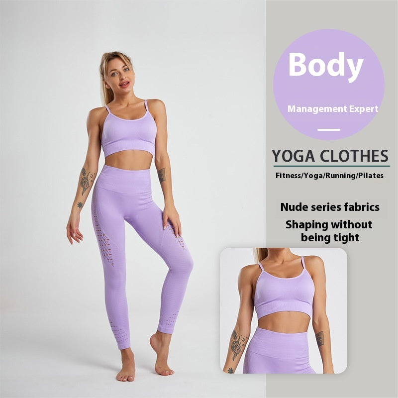 Underwear Yoga Sports Wireless Workout Bra High Waist Suit