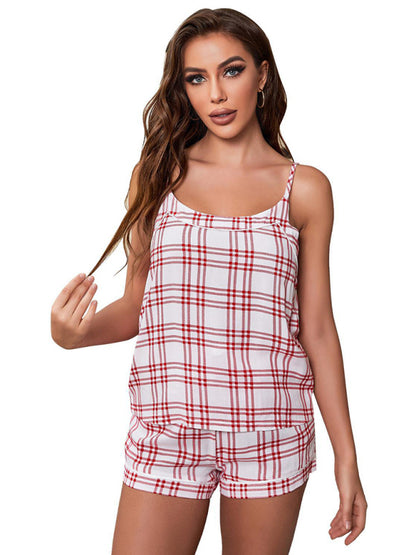 Plaid Pajama Pants Homewear Set