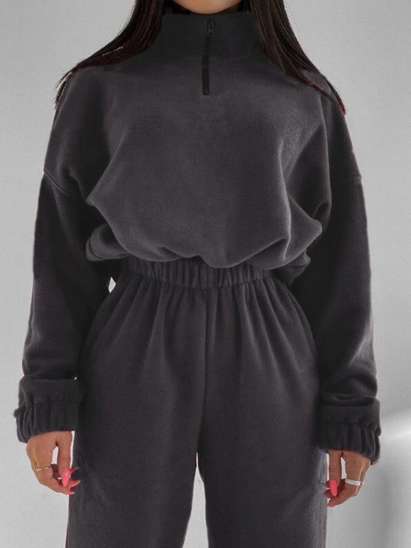 Women's Hooded Sweatshirt Sports Casual Suit Two Piece Set