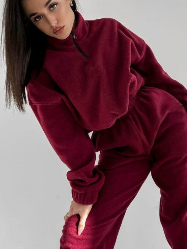 Women's Hooded Sweatshirt Sports Casual Suit Two Piece Set