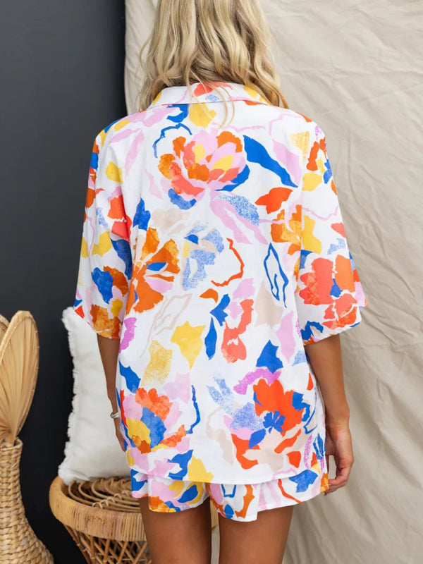 New Multi-Color Loose Vacation Short Suit